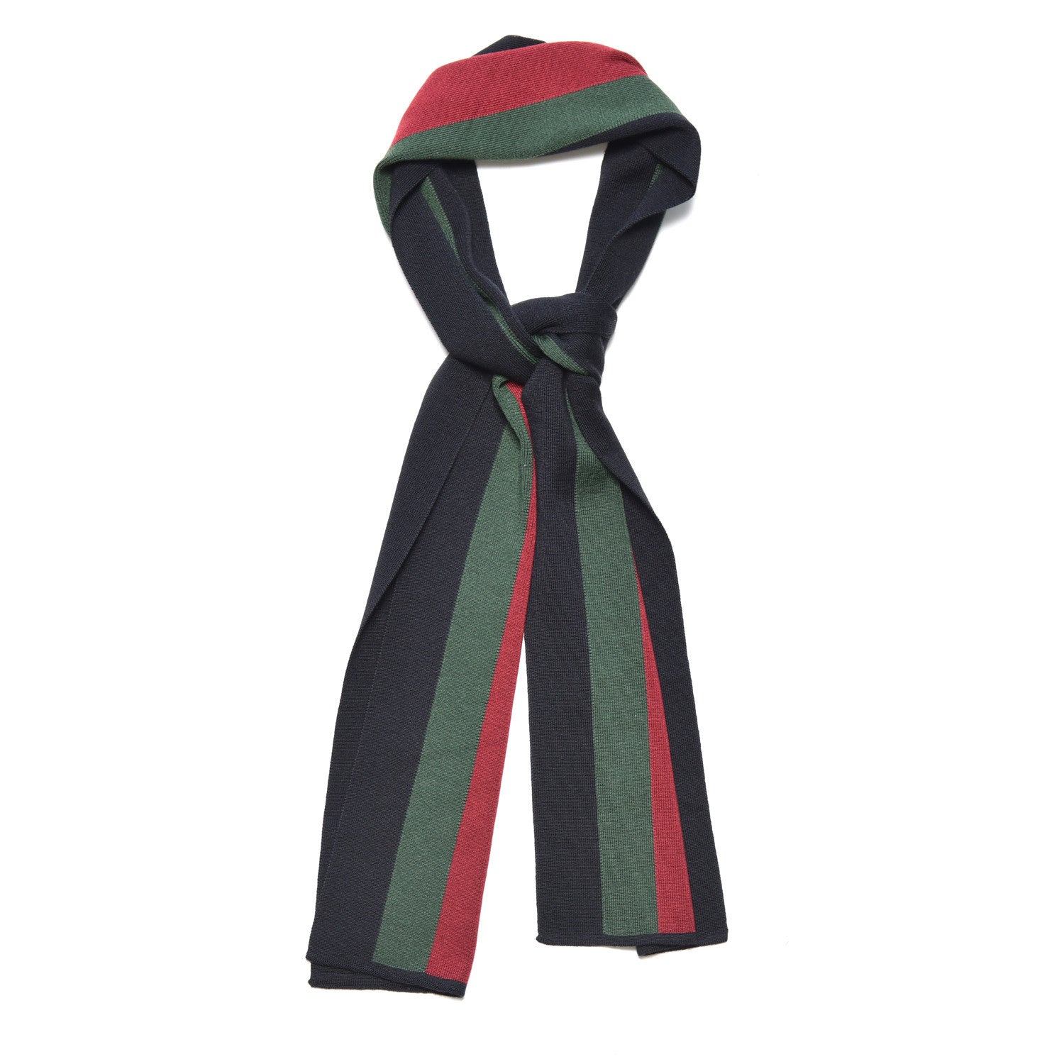 Gucci Silk Wool Web Scarf Black 1 of 4