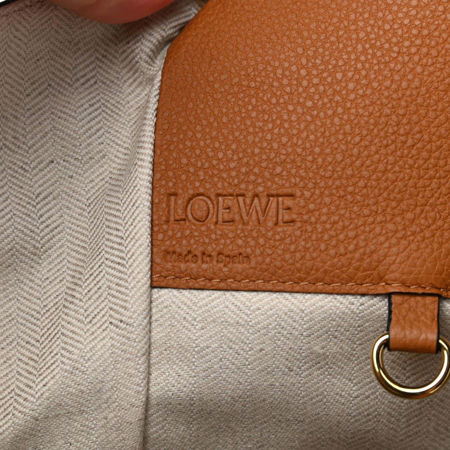 Calfskin Small Hammock Shoulder Bag Tan