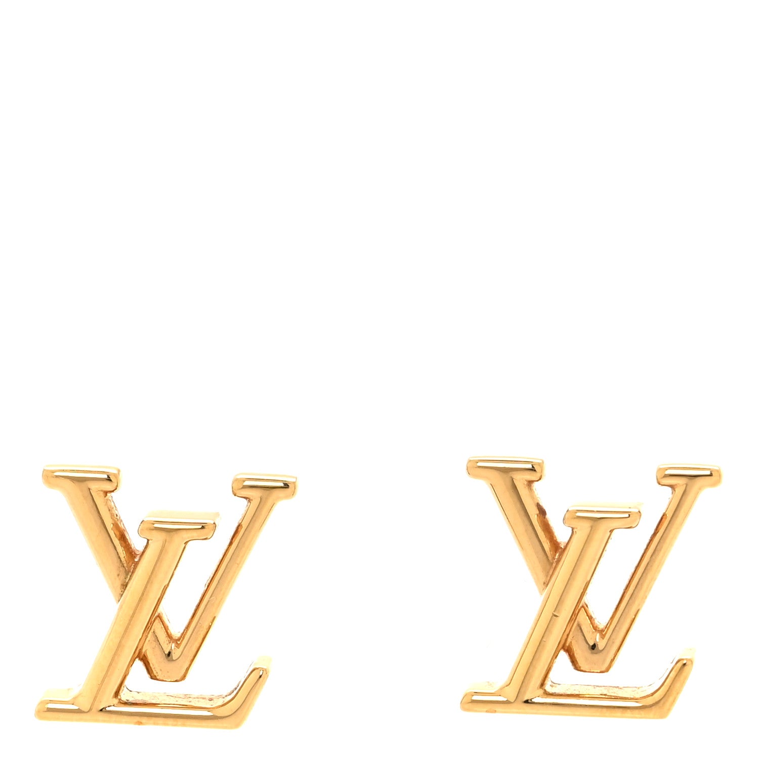 Louis Vuitton Metal LV Iconic Earrings Gold 1 of 6