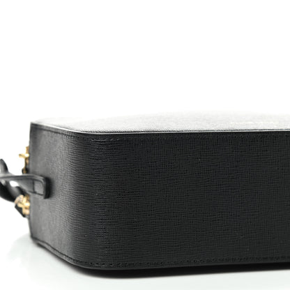 Mansur Gavriel Saffiano Double Zip Crossbody Black 7 of 9