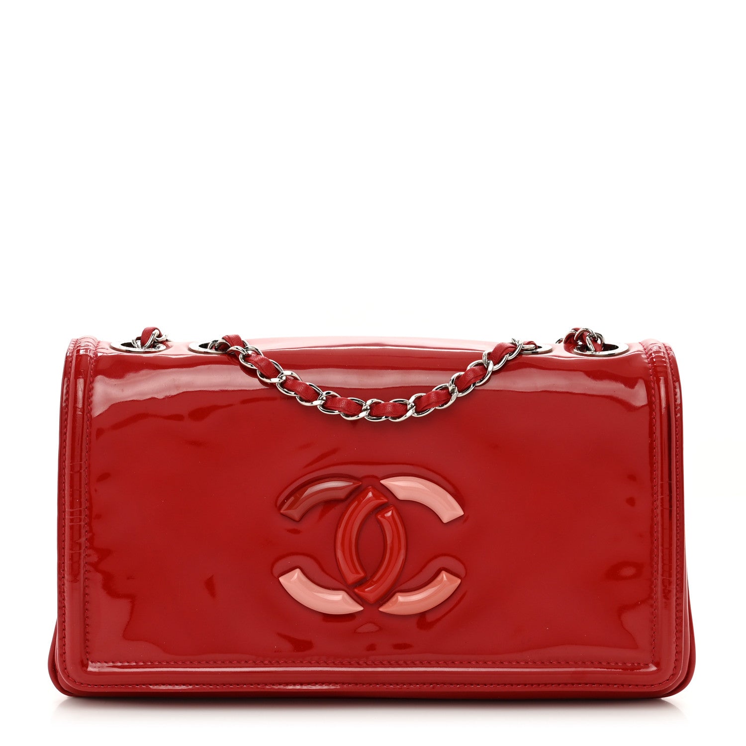 Chanel Vinyl Small Lipstick Flap Bag Red 1 of 12