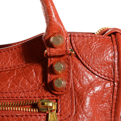 Balenciaga Agneau Giant 12 Gold Hardware Mini City Rouge Ambre 10 of 13