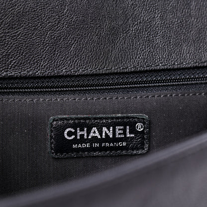 Chanel Calfskin Quilted New Medium Boy Top Handle Flap Black 6 of 10