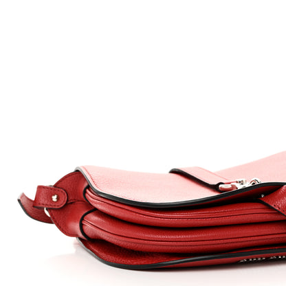 Miu Miu Goatskin Madras Flap Shoulder Bag Fuoco 8 of 9