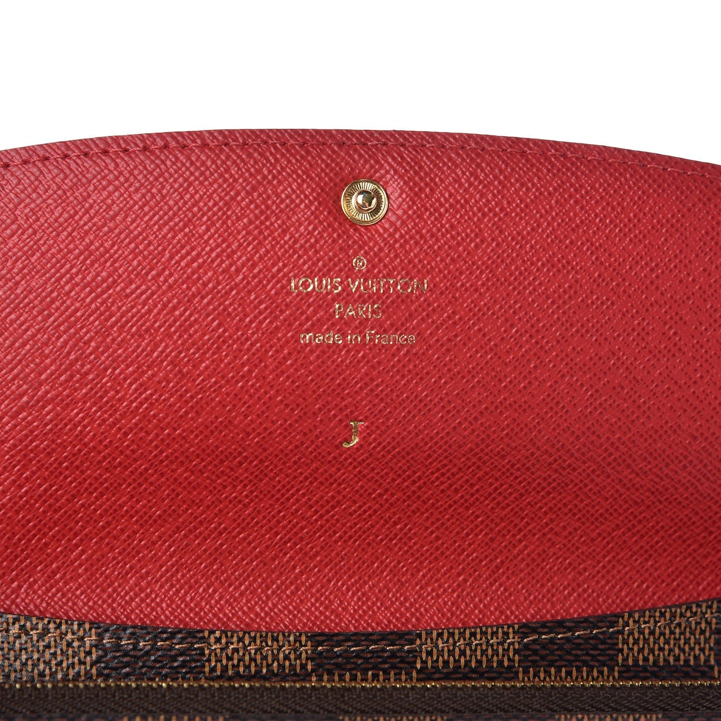 Damier Ebene Emilie Wallet Red