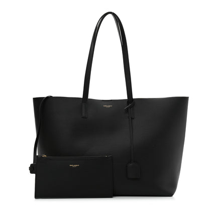 Saint Laurent Calfskin Large Shopping Tote Black 1 of 10