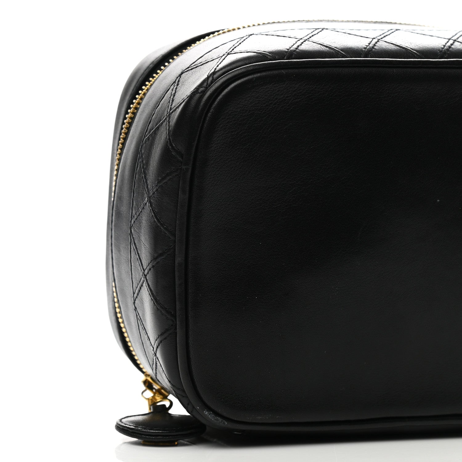 Chanel Lambskin Vanity Cosmetic Case Black 9 of 10
