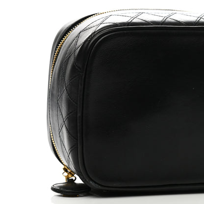 Chanel Lambskin Vanity Cosmetic Case Black 9 of 10