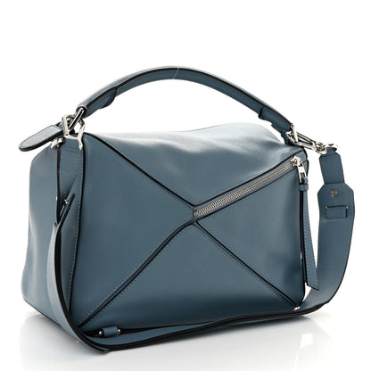 Loewe Calfskin Small Puzzle Bag Stone Blue 3 of 10