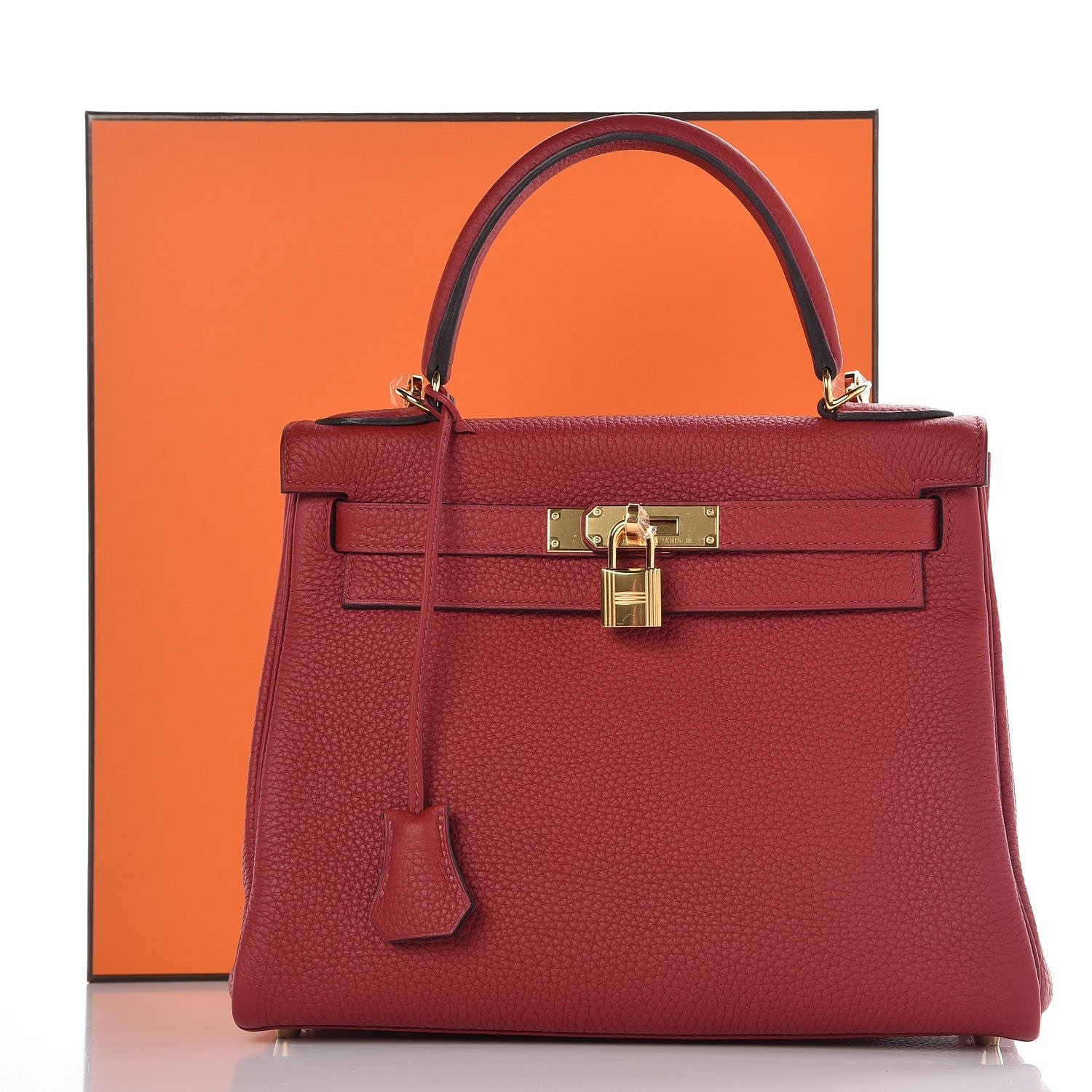 Hermes Togo Kelly Retourne 28 Rouge Grenat 37 of 37