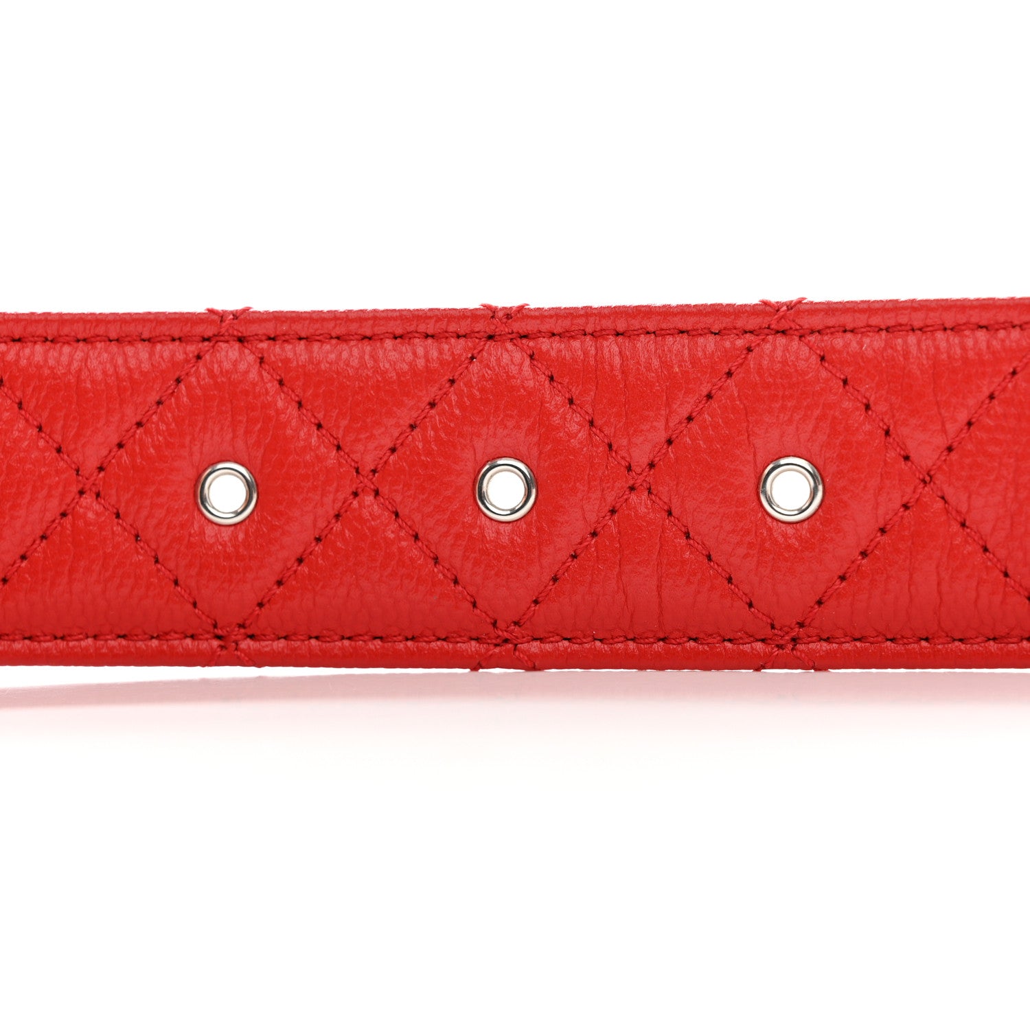 Chanel Caviar Quilted CC Chain Belt 85 34 Red 6 of 6