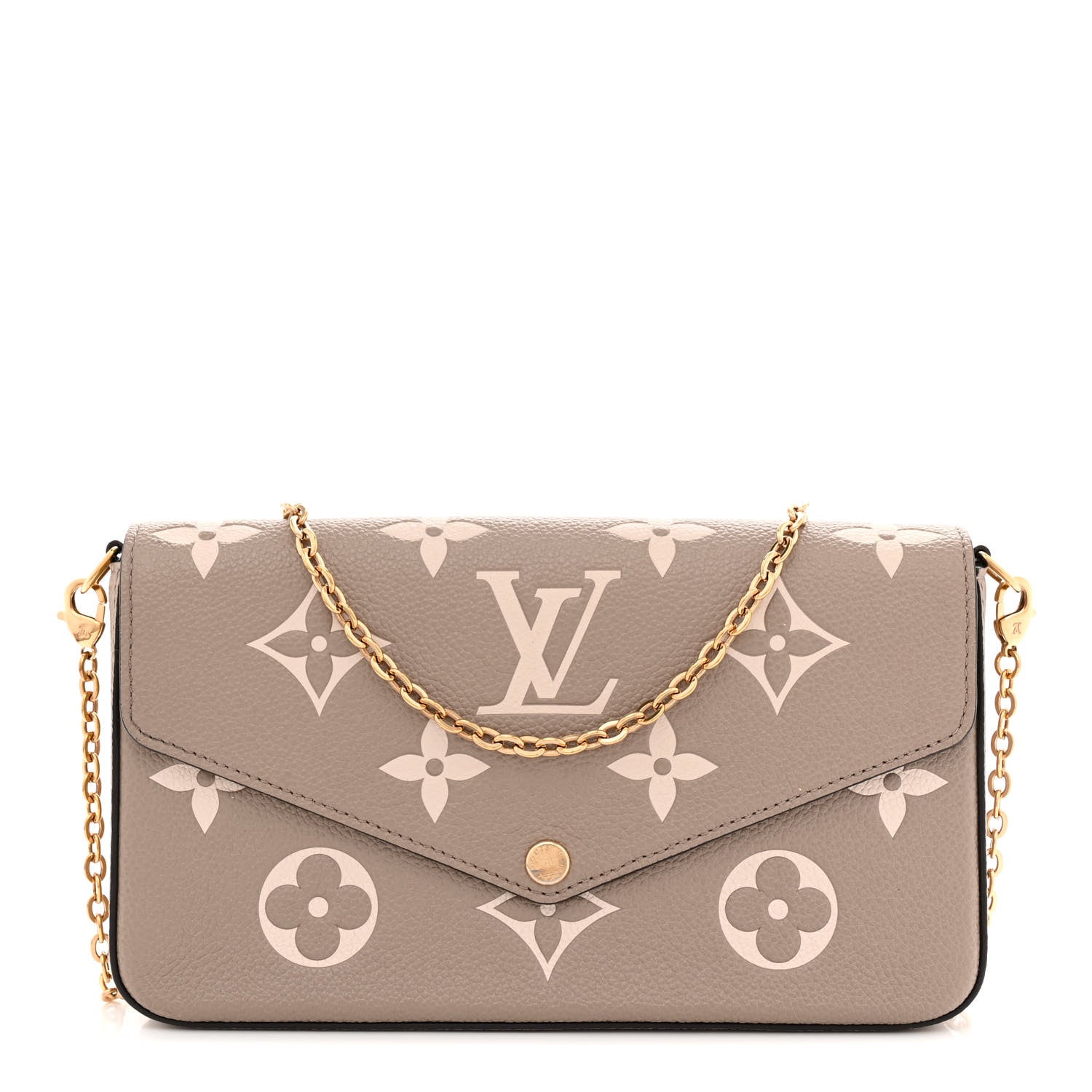 Louis Vuitton Empreinte Monogram Giant Felicie Pochette Tourterelle Creme 1 of 12