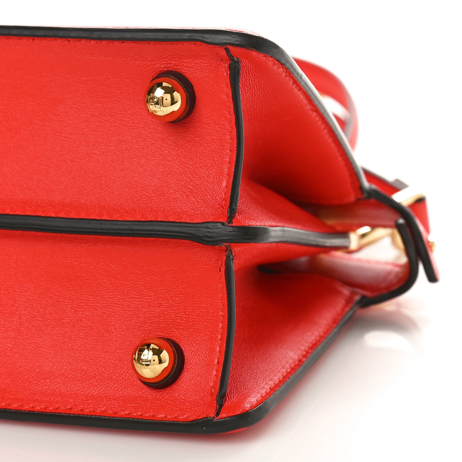 Fendi Shiny Nappa Petite Peekaboo I SEE U Satchel Papavero 8 of 11