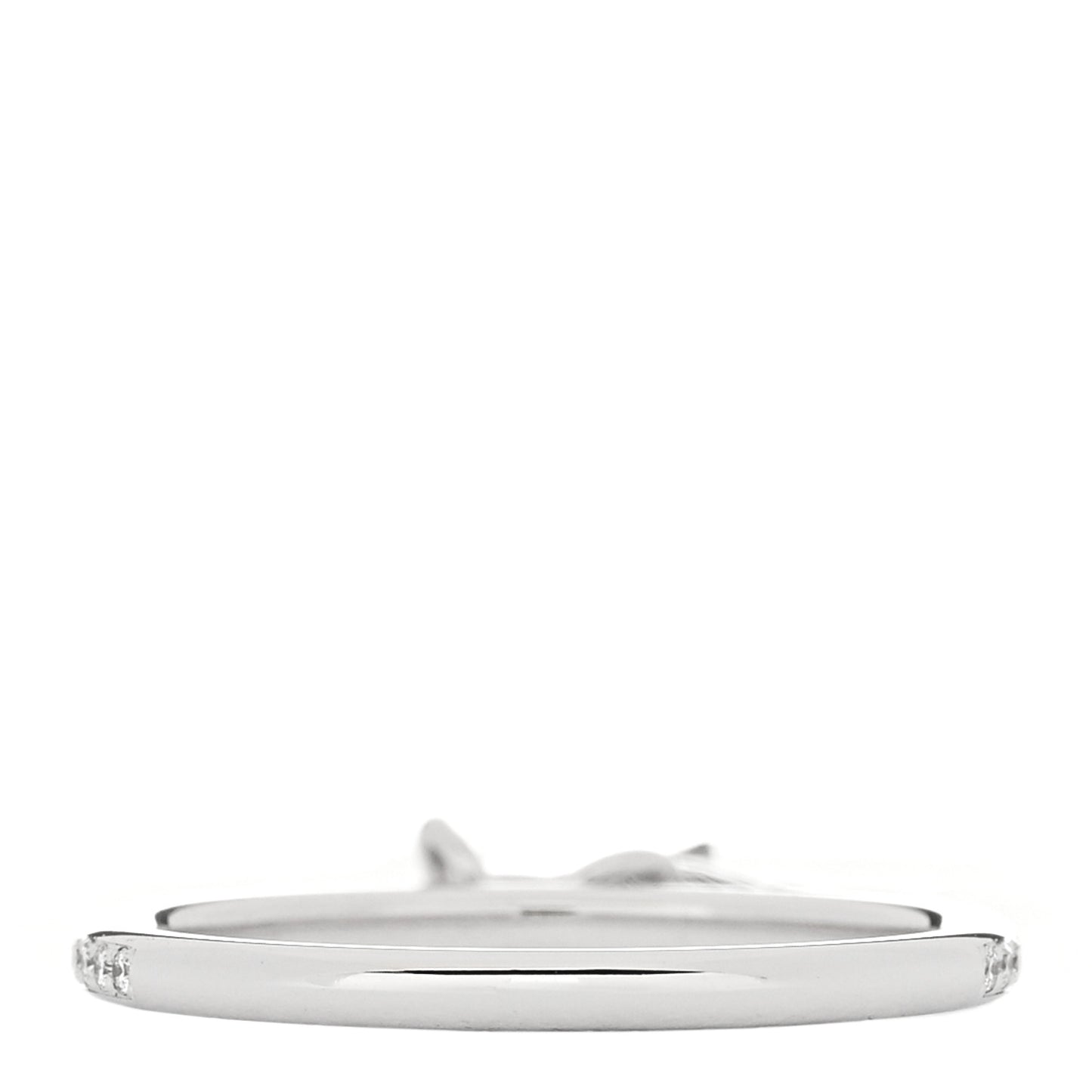 18K White Gold Diamond Kelly Clochette Ring 53 6.5