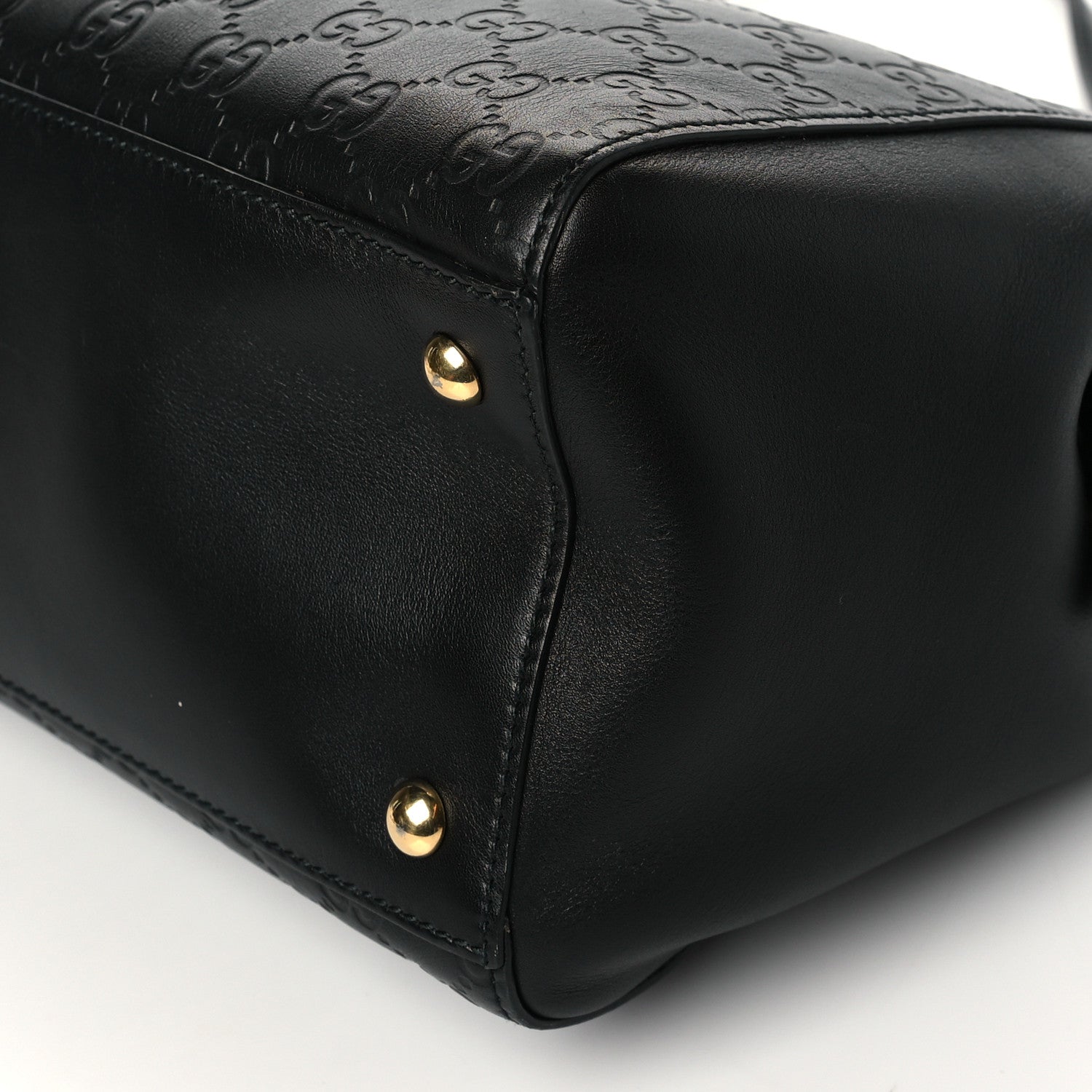 Gucci Guccissima Signature Large Shoulder Tote Bag Black 10 of 10