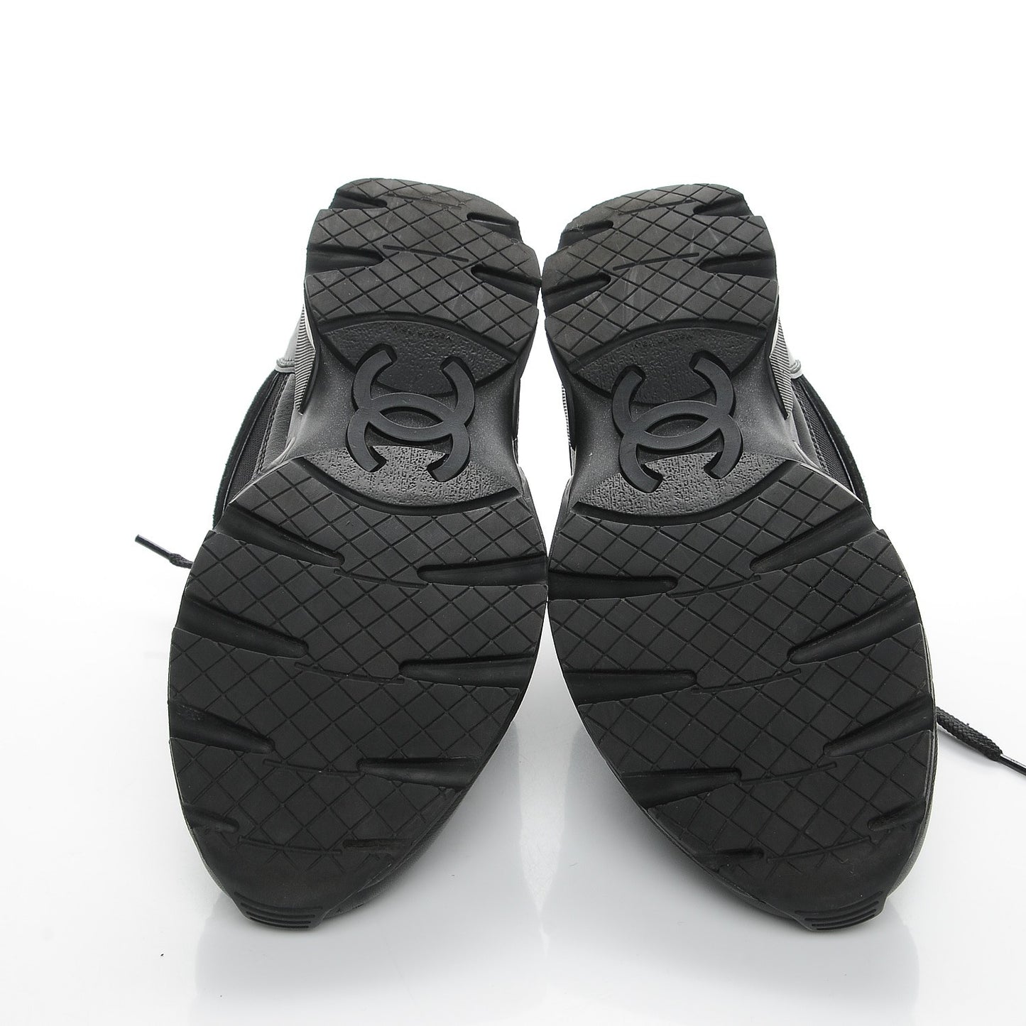 Suede Calfskin CC Sneakers 37 Black