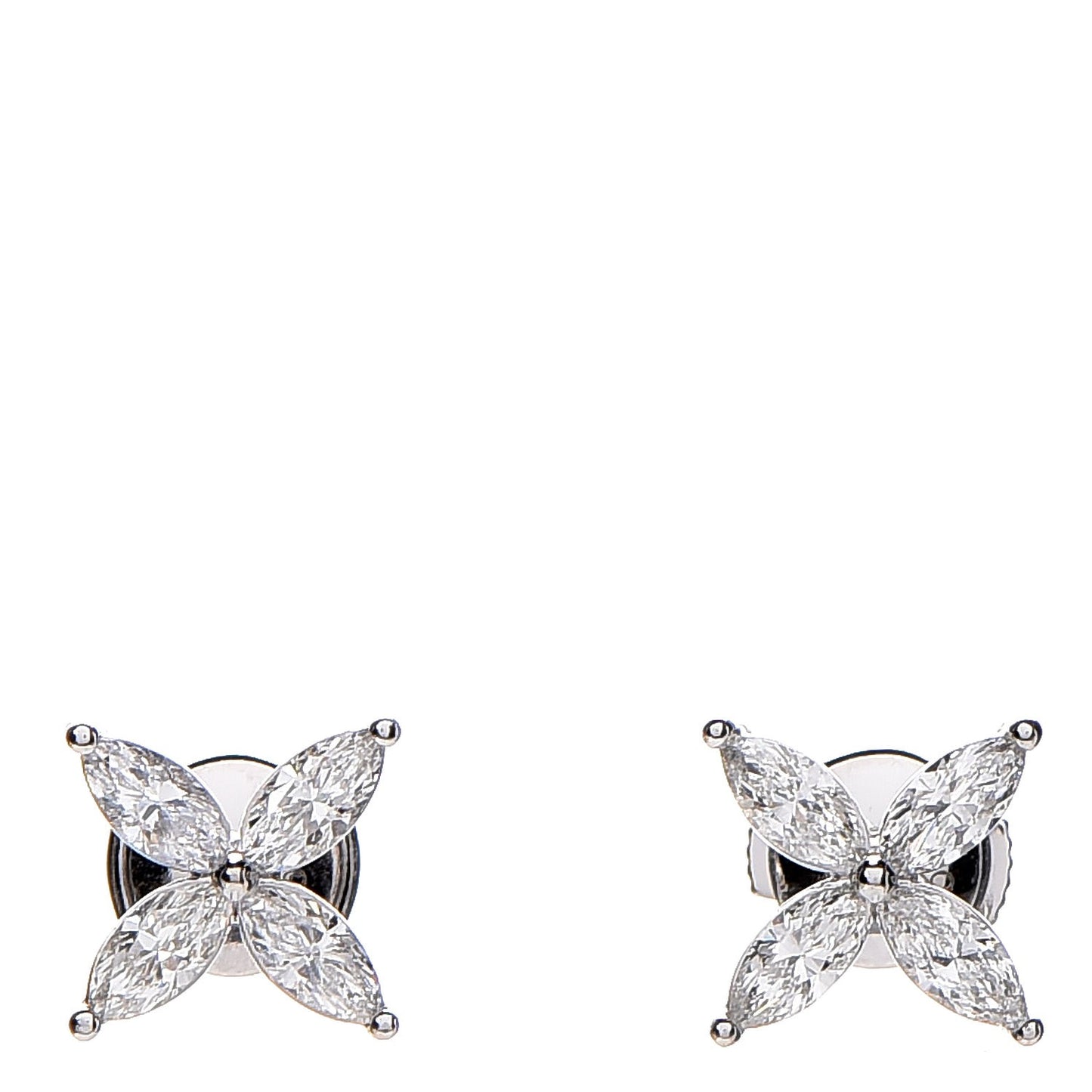 Platinum Diamond Large Victoria Earrings
