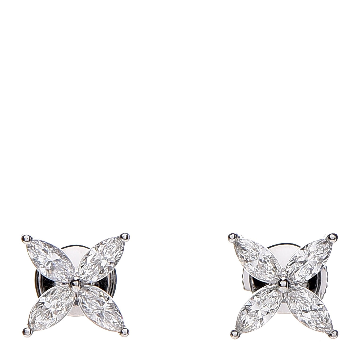 Tiffany Platinum Diamond Large Victoria Earrings 1 of 6