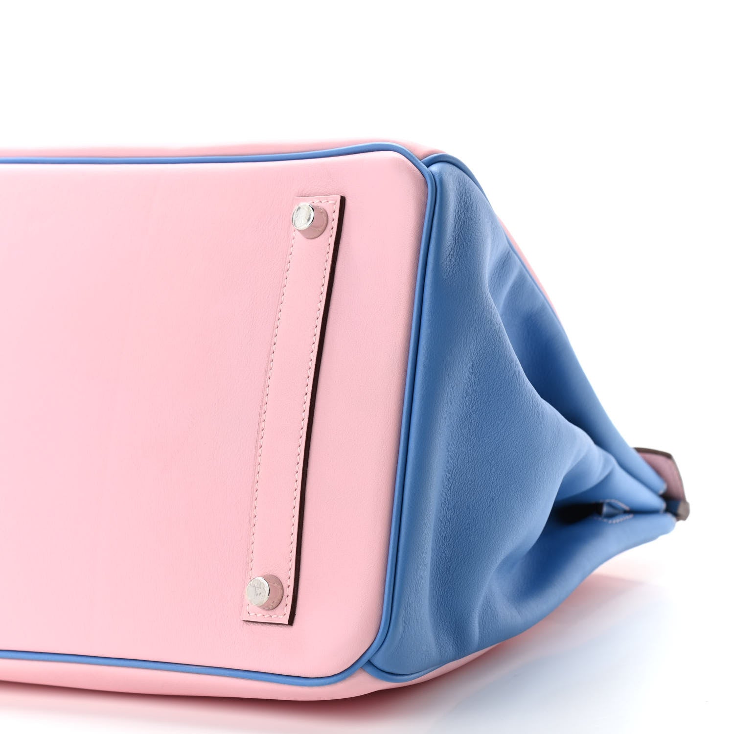 Hermes Swift Horseshoe Birkin 35 Rose Sakura Bleu Paradis 10 of 11