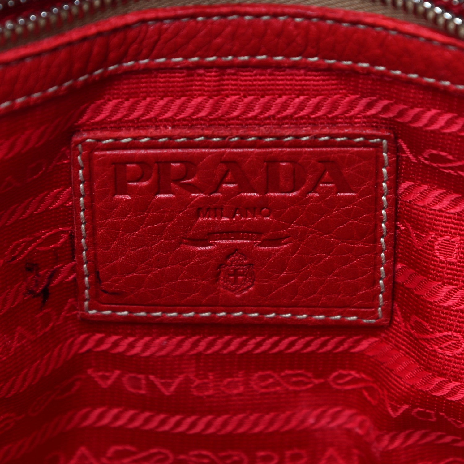 Prada Vitello Daino Rope Mini Tote Rosso 5 of 11