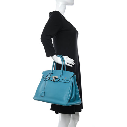 Hermes Swift Birkin 35 Turquoise 2 of 11
