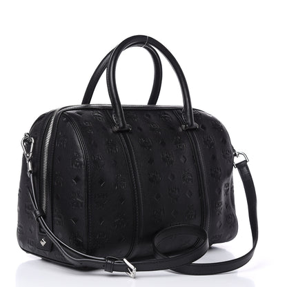 MCM Visetos Medium Essential Boston Bag Black 3 of 11