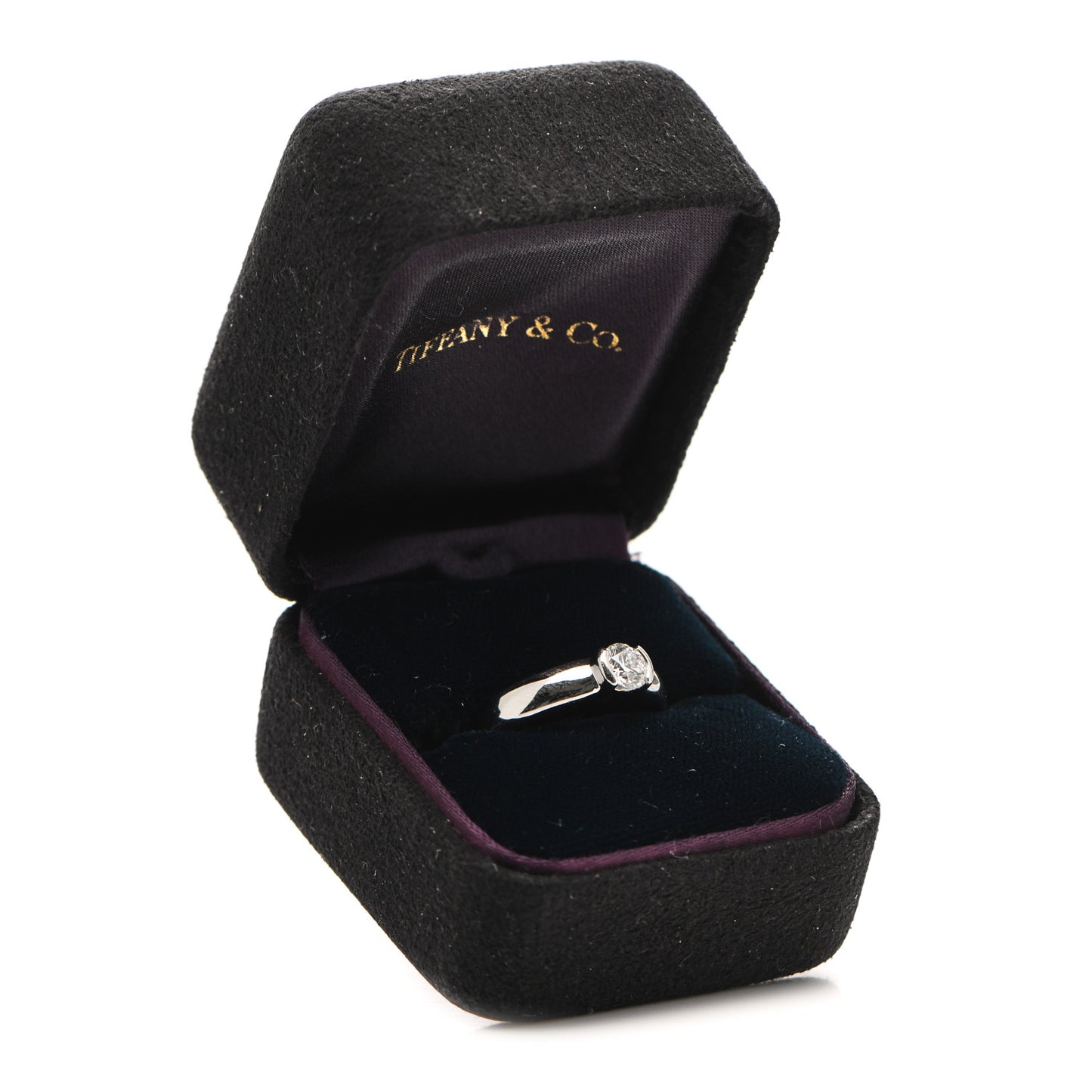 Platinum Diamond .40ct Etoile Solitaire Engagement Ring 48 4.5