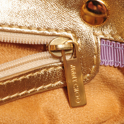 Jimmy Choo Mesh Tam Tote Gold 7 of 9