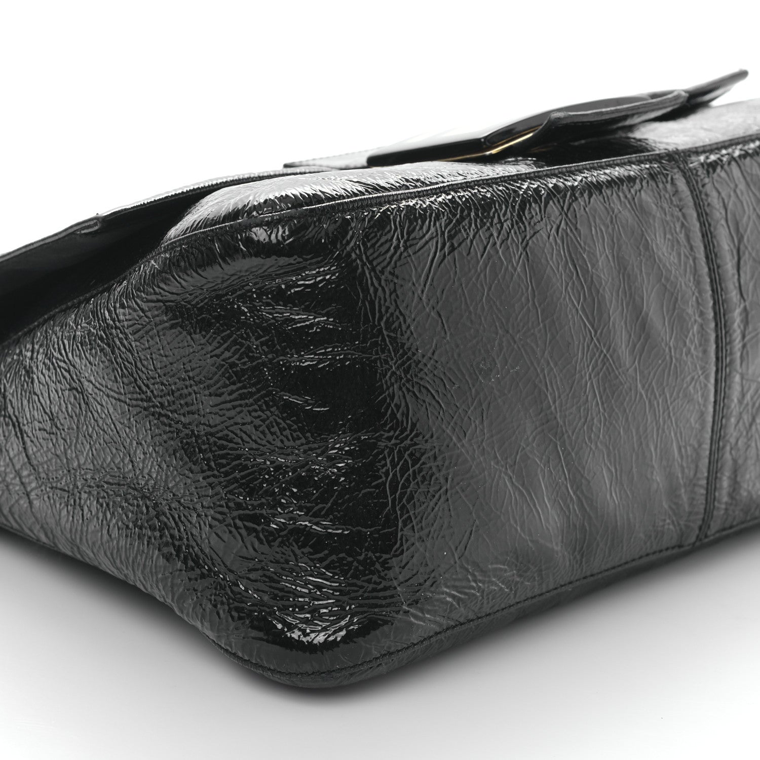 Fendi Patent Chamois Big Mama Baguette Black 8 of 9