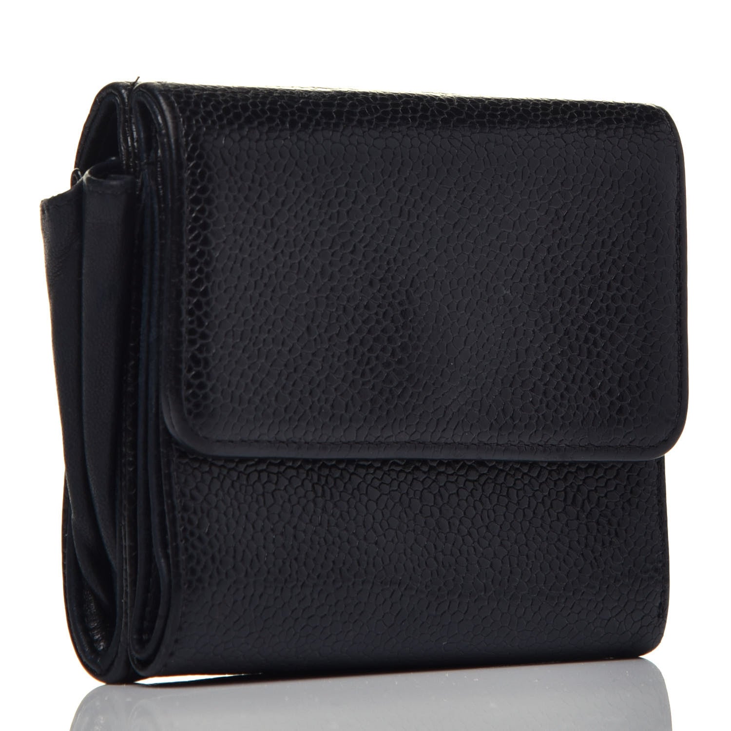Chanel Caviar Timeless CC Compact Flap Wallet Black 3 of 8