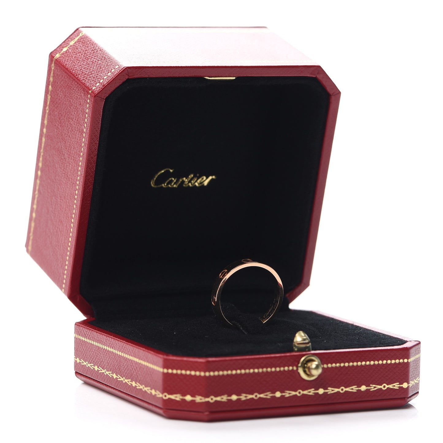 18K Pink Gold 3.5mm LOVE Wedding Band Ring 54 6.75