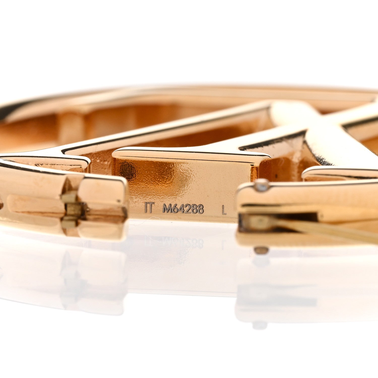 Louis Vuitton Metal Louise Hoop Earrings Gold 4 of 5