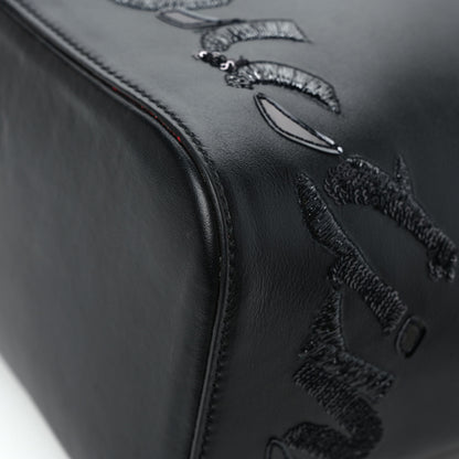 Christian Louboutin Calfskin Paris Marie Jane Logo Backpack Black 10 of 11