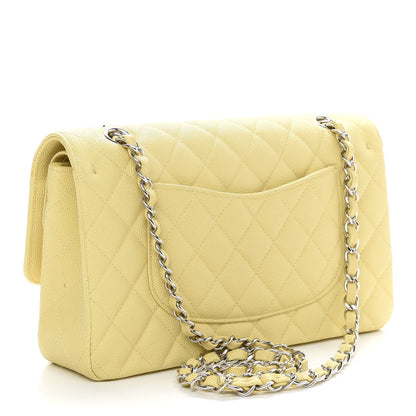 Chanel Caviar Quilted Medium Double Flap Light Yellow 2 of 8