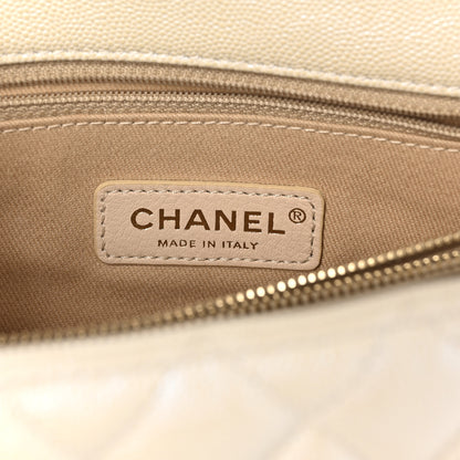 Chanel Iridescent Caviar Quilted Small Coco Handle Flap White 6 of 10