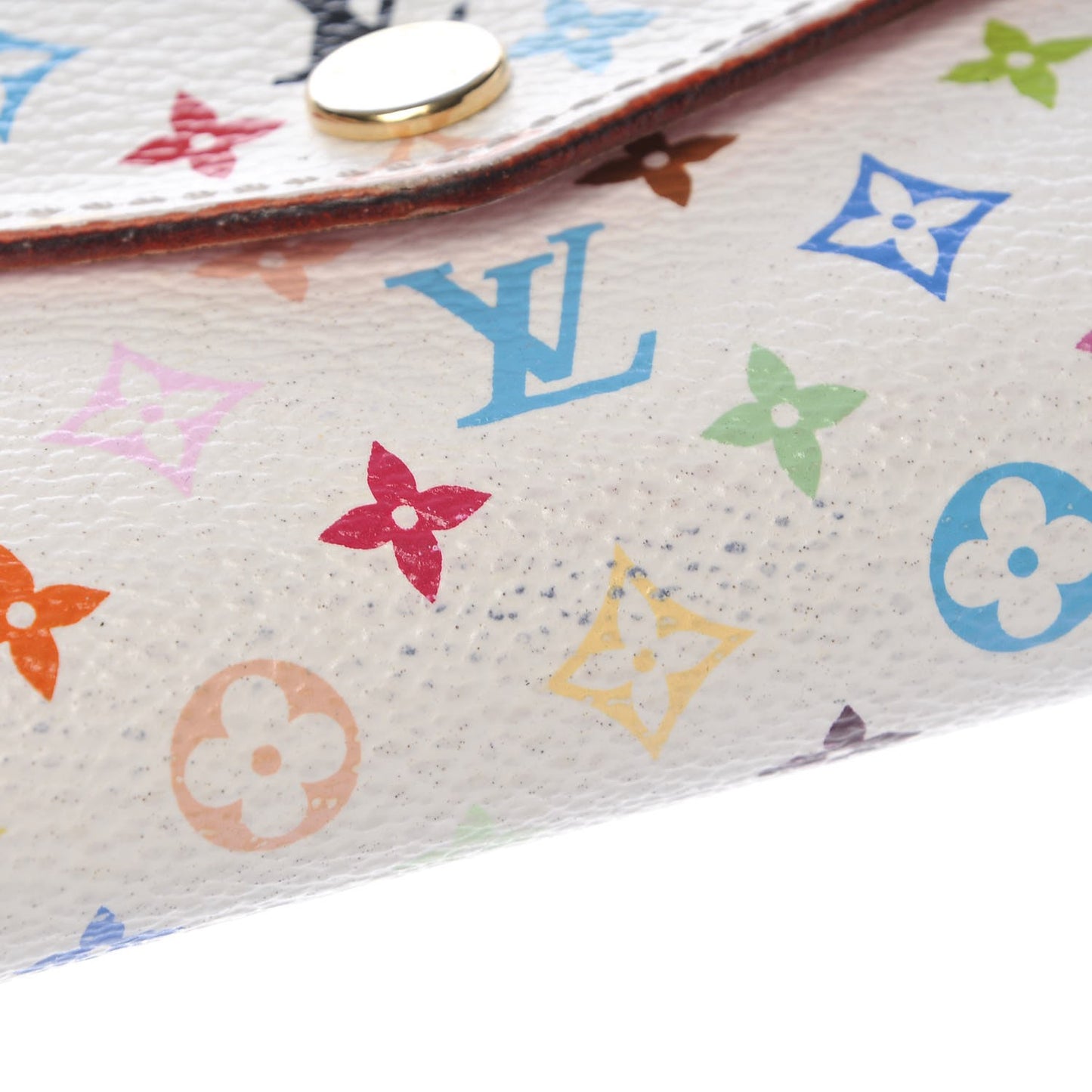 Monogram Multicolor Sarah Wallet NM White Litchi