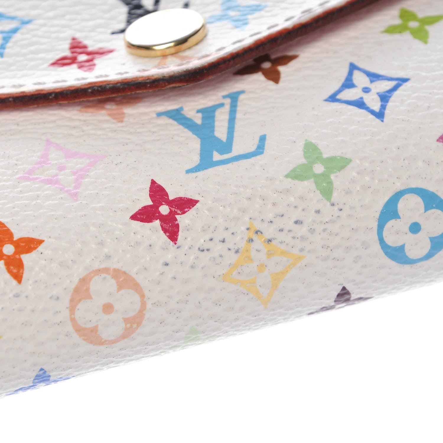 Louis Vuitton Monogram Multicolor Sarah Wallet NM White Litchi 11 of 12