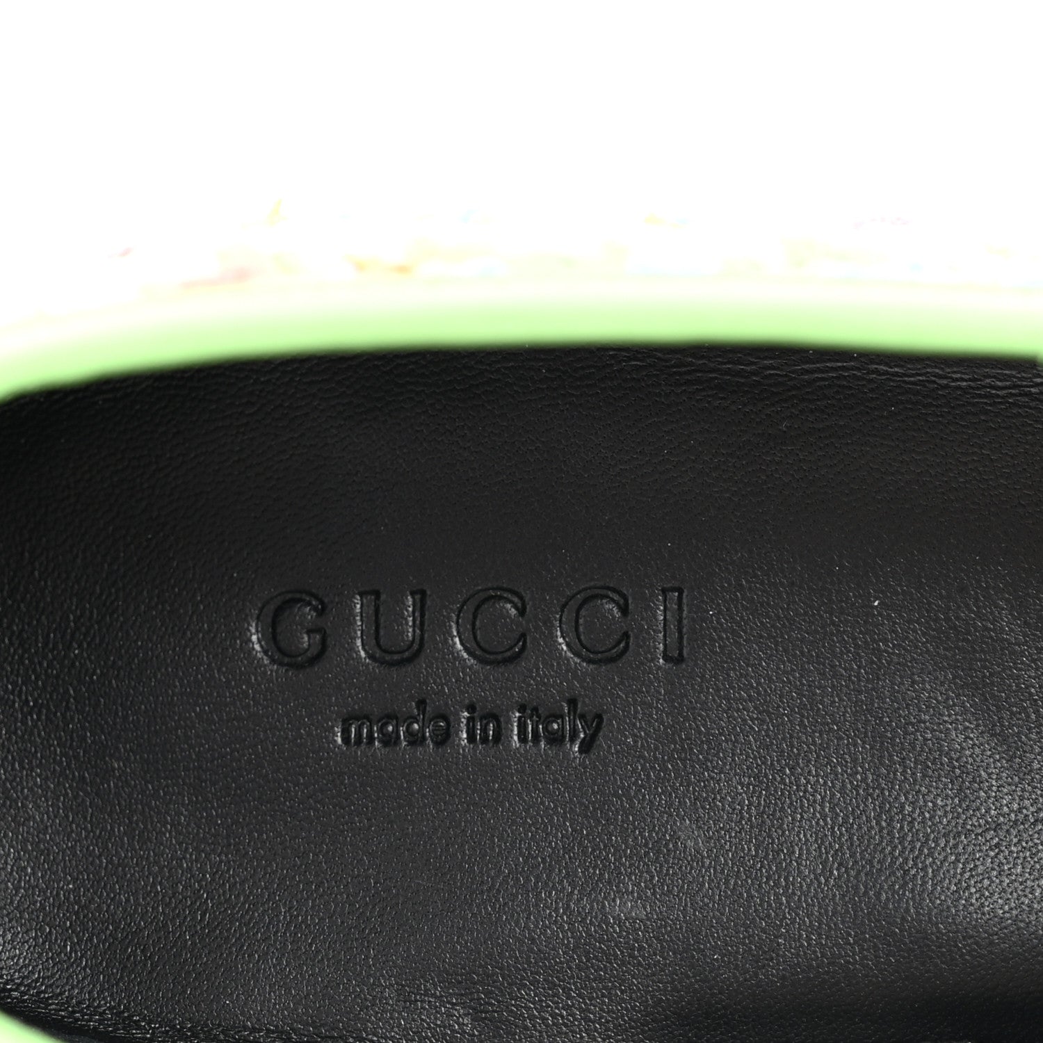 Gucci Tweed Multicolor Malaga Kid Horsebit Womens Jordaan Loafers 35.5 Green Multicolor 8 of 10