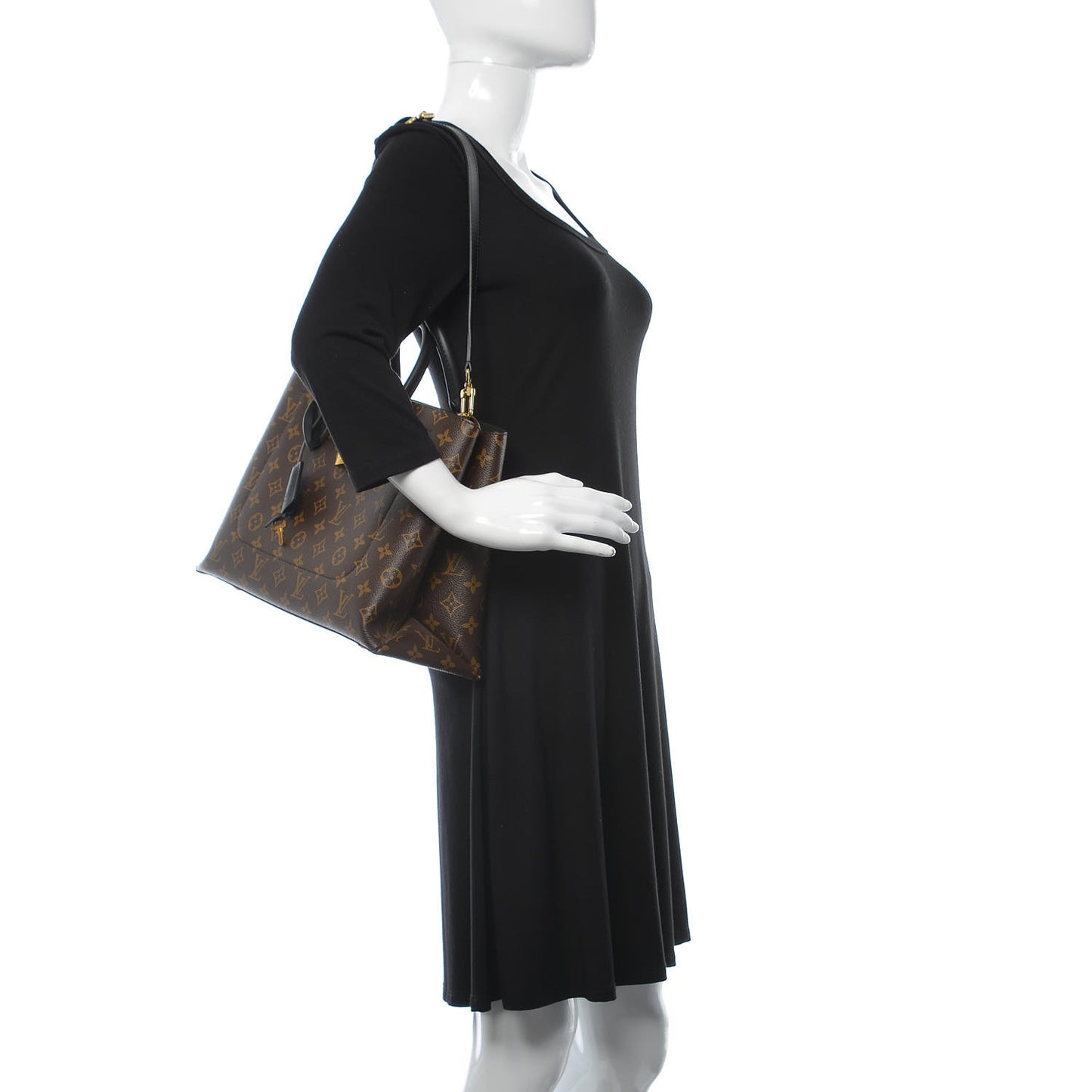 Monogram Flower Tote Black