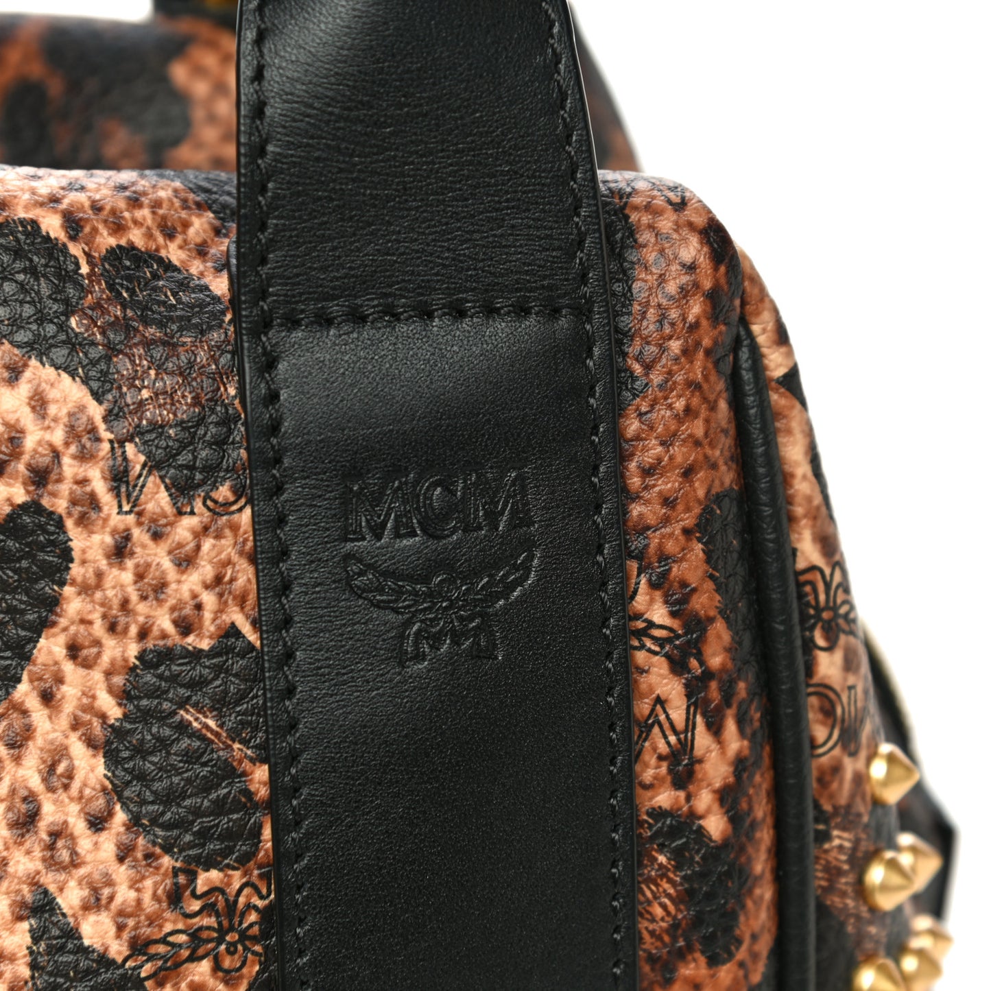 Leopard Print Studded Mini Keana Boston