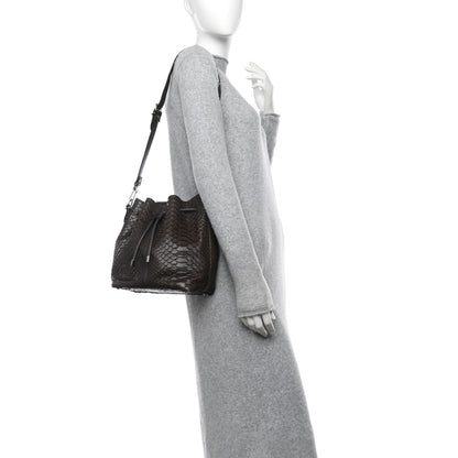 Proenza Schouler Snakeskin Medium Bucket Bag Brown 2 of 15