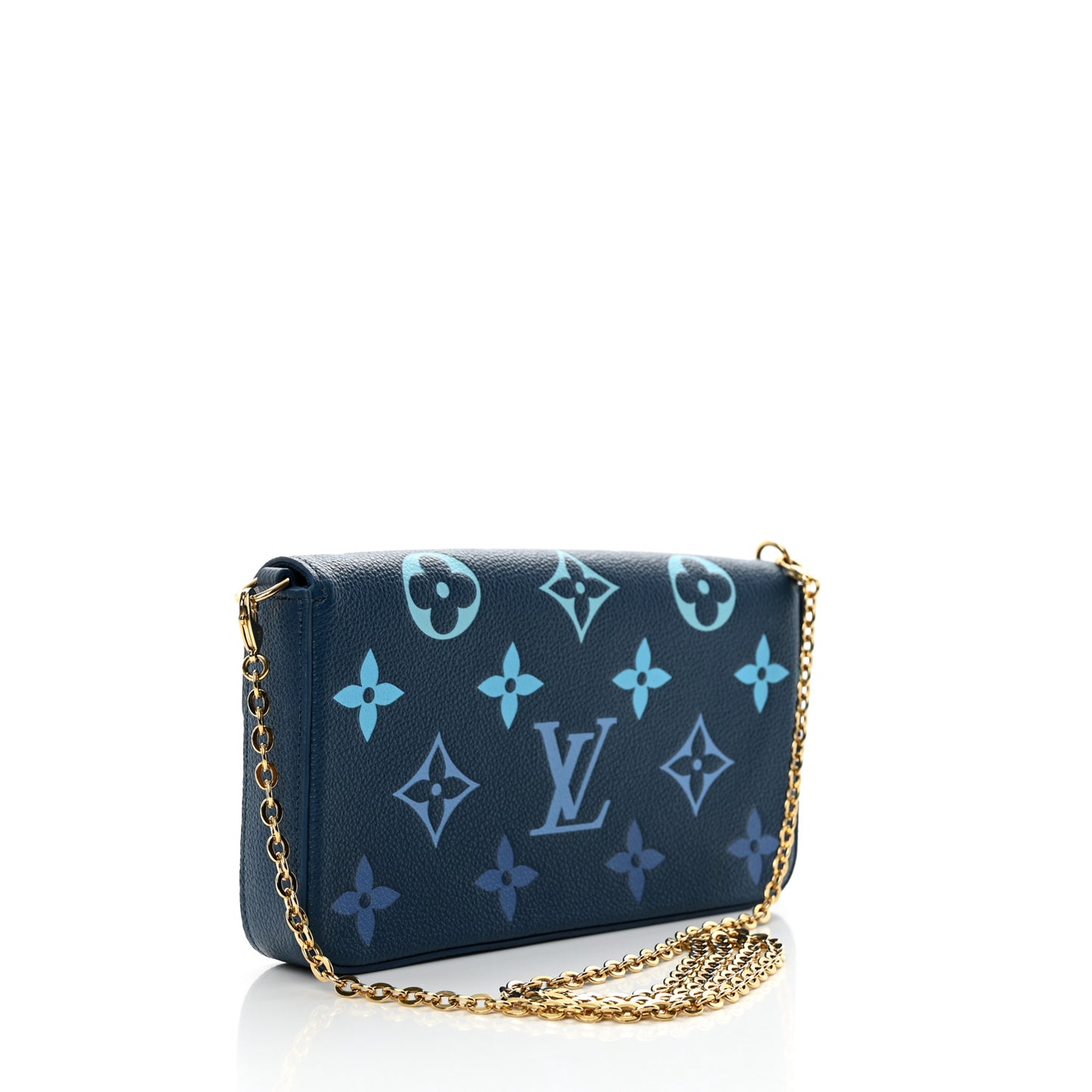 Empreinte Monogram Giant Felicie Pochette Chain Wallet Gradient Blue