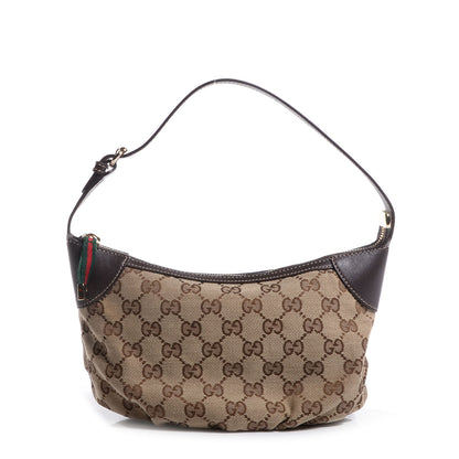 Gucci Monogram Strap Cosmetic Case Brown 1 of 7