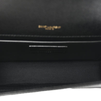 Saint Laurent Grain De Poudre Small Monogram Kate Satchel Black 5 of 12