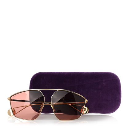 Gucci Square Frame GG0437SA Sunglasses Gold 9 of 9