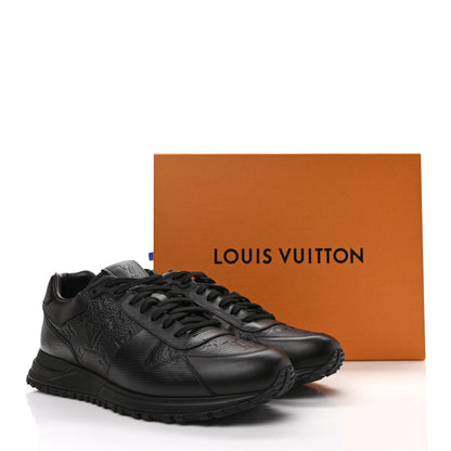 Louis Vuitton Epi Monogram Calfskin Mens Run Away Sneakers 9.5 Black 10 of 10