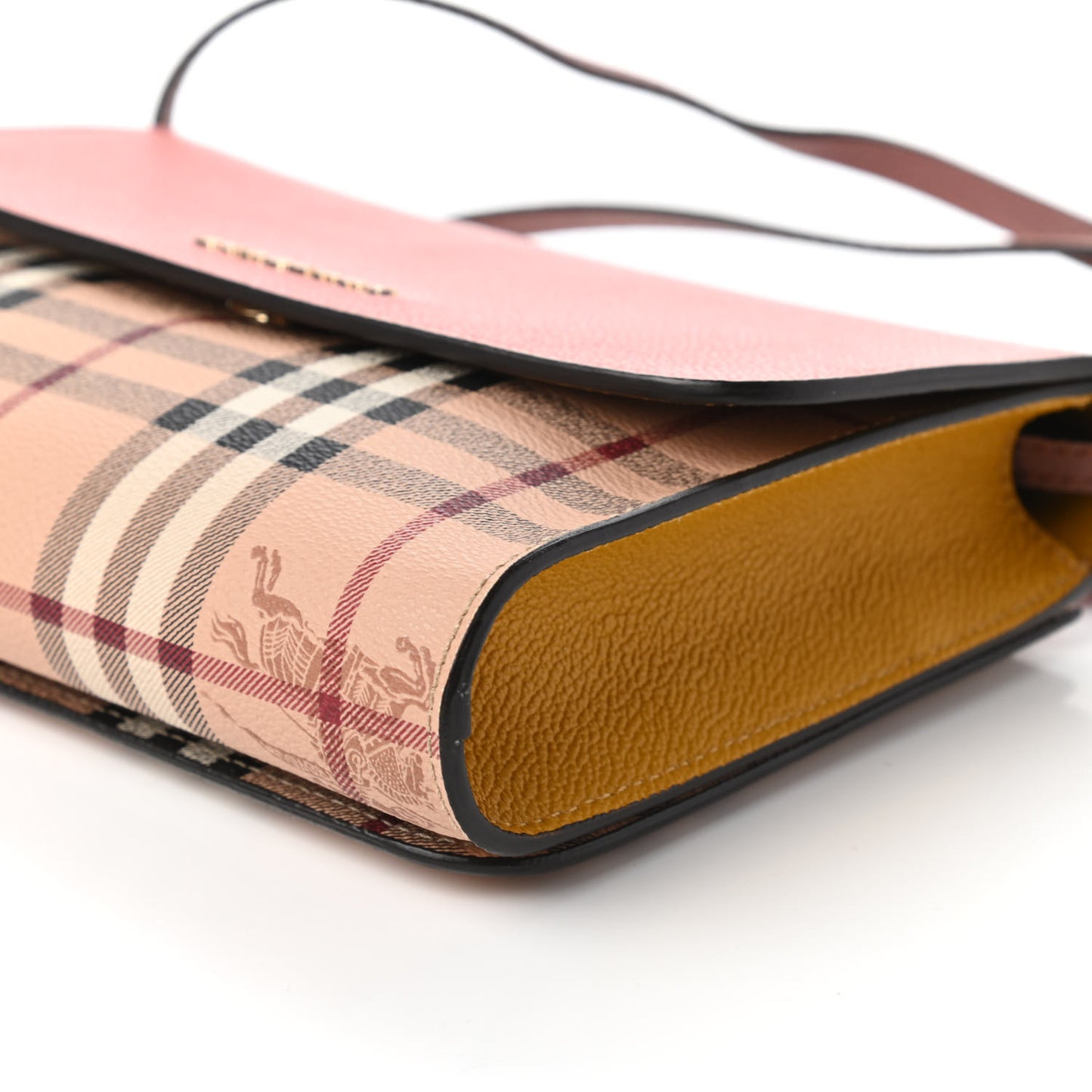 Derby Calfskin Haymarket Check Small Loxley Crossbody Cinnamon Red Multicolor