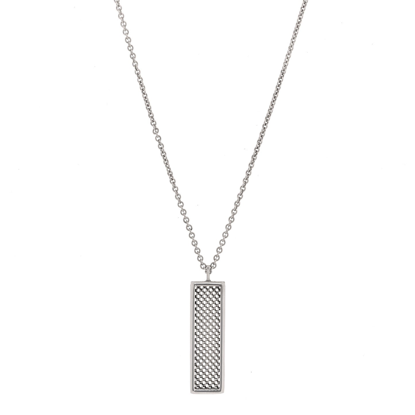 Sterling Silver Somerset Mesh Bar Pendant Necklace