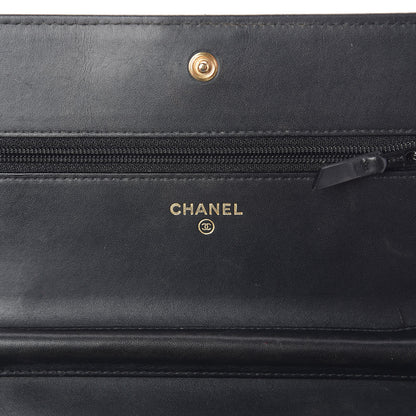 Chanel Caviar Quilted Boy Wallet On Chain WOC Black 6 of 14