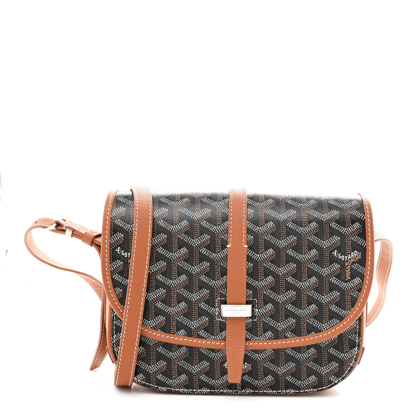 Goyardine Belvedere II PM Messenger Bag Black Gold